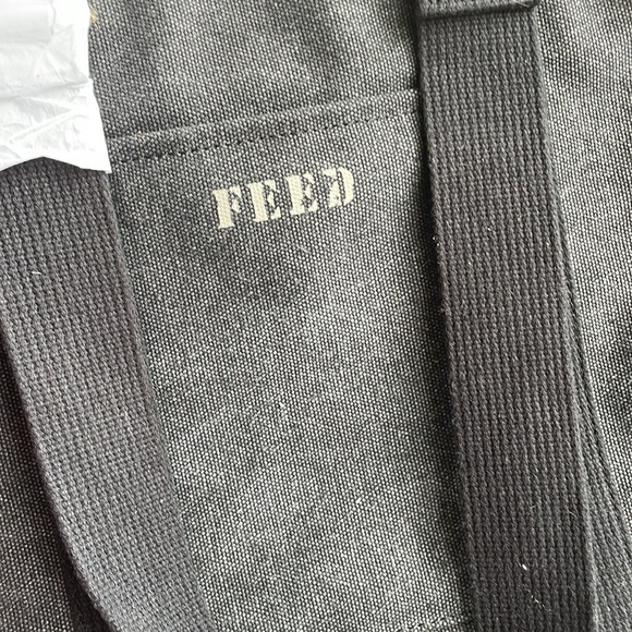 FEED Charcoal Canvas Tote Bag - Picture 2 of 9